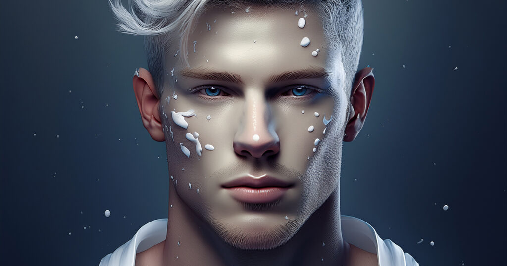 Vitiligine - viso uomo con vitiligine - www.medicinaesteticabeauty.it